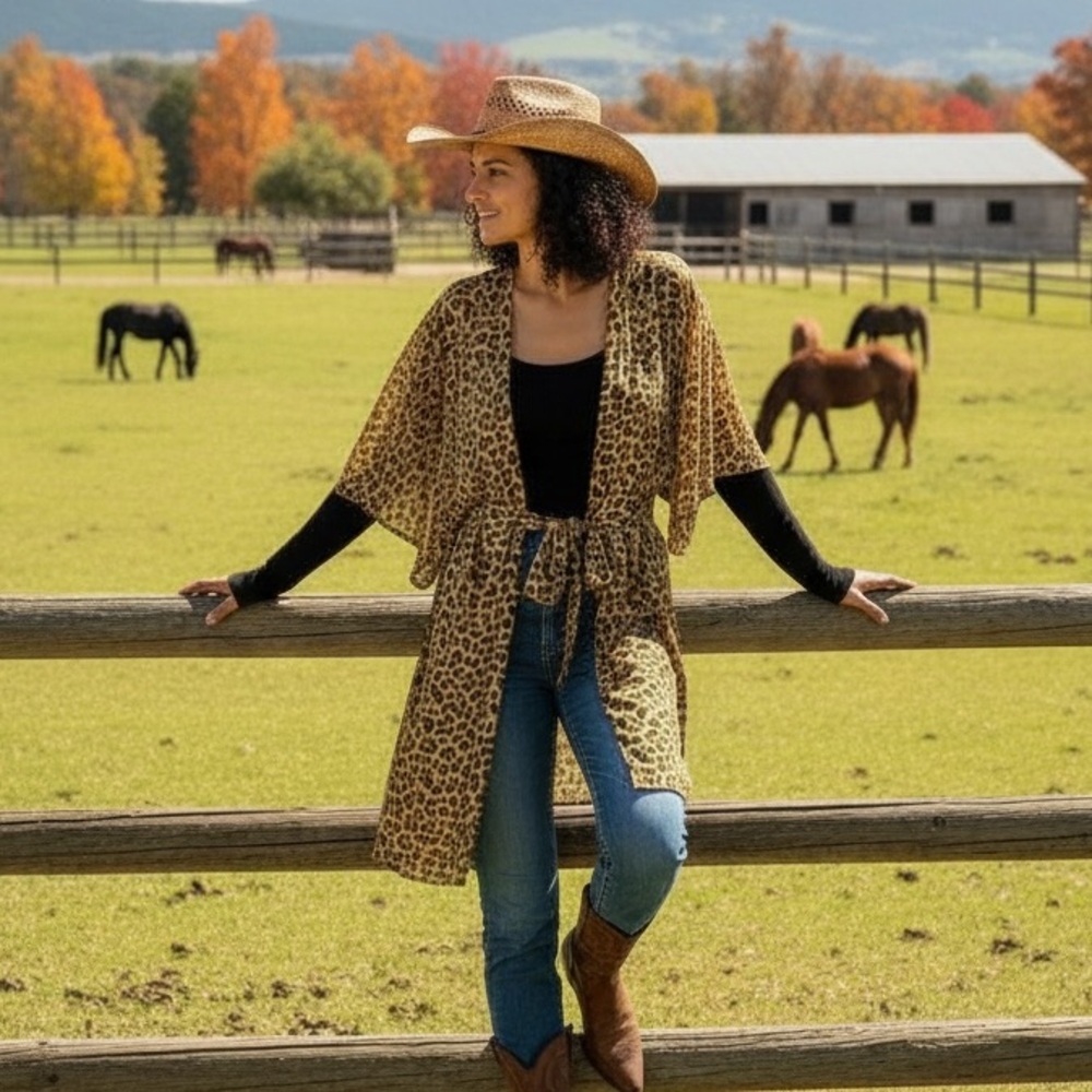 Animal Print Animal Print Cheetah Leopard Print Kimono